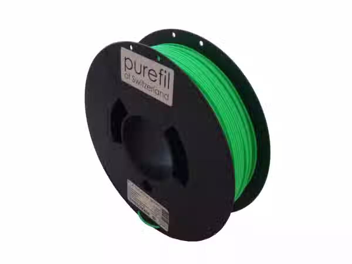 Filamento PLA purefil, Colore: Verde brillante RAL 6038, Tipo di bobina: Rocchetti, il peso: 0.35kg