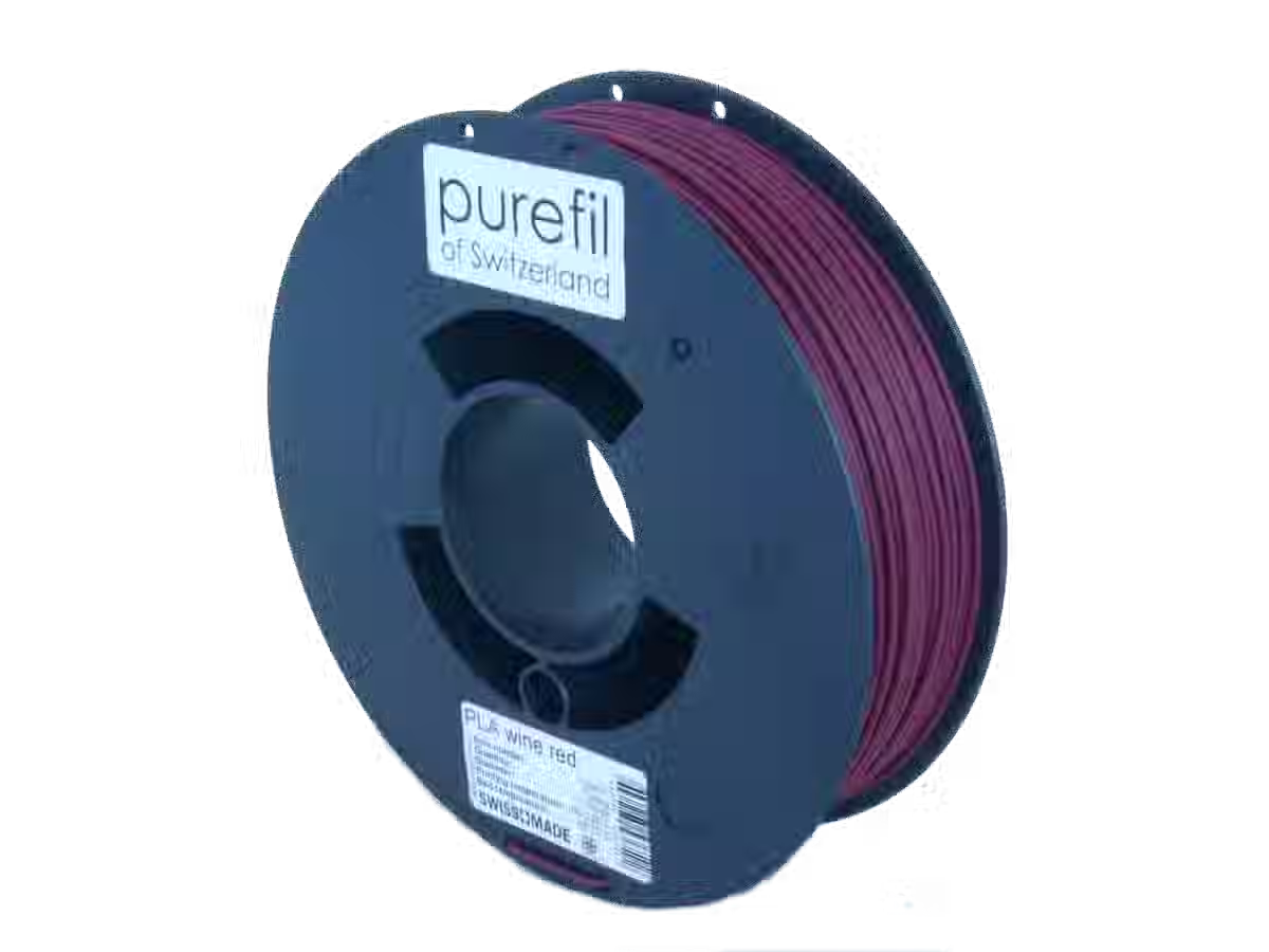 Filamento PLA purefil, Colore: Rosso vino RAL 3005, Tipo di bobina: Rocchetti, il peso: 0.35kg