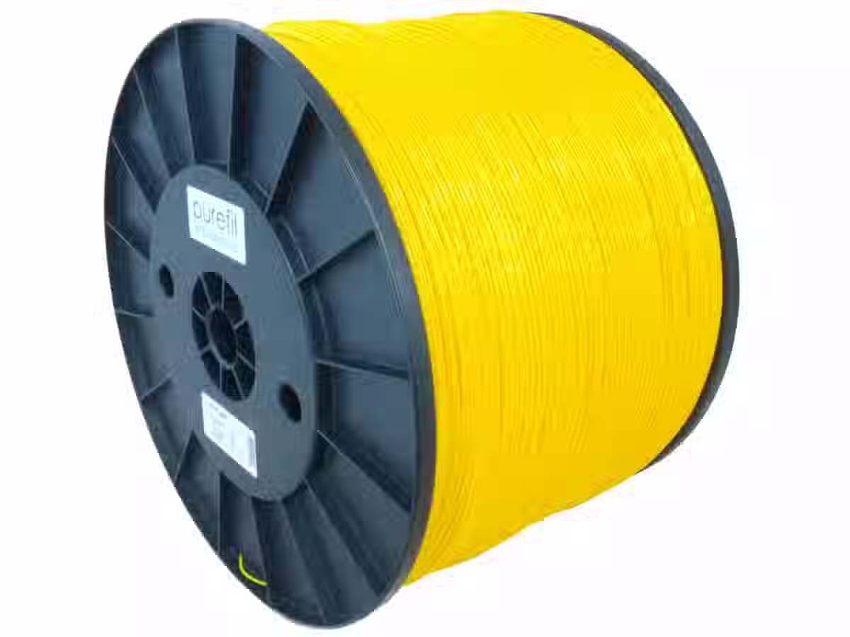 Filamento PLA purefil, Colore: Giallo segnale RAL 1003, Tipo di bobina: Rocchetti, il peso: 10kg