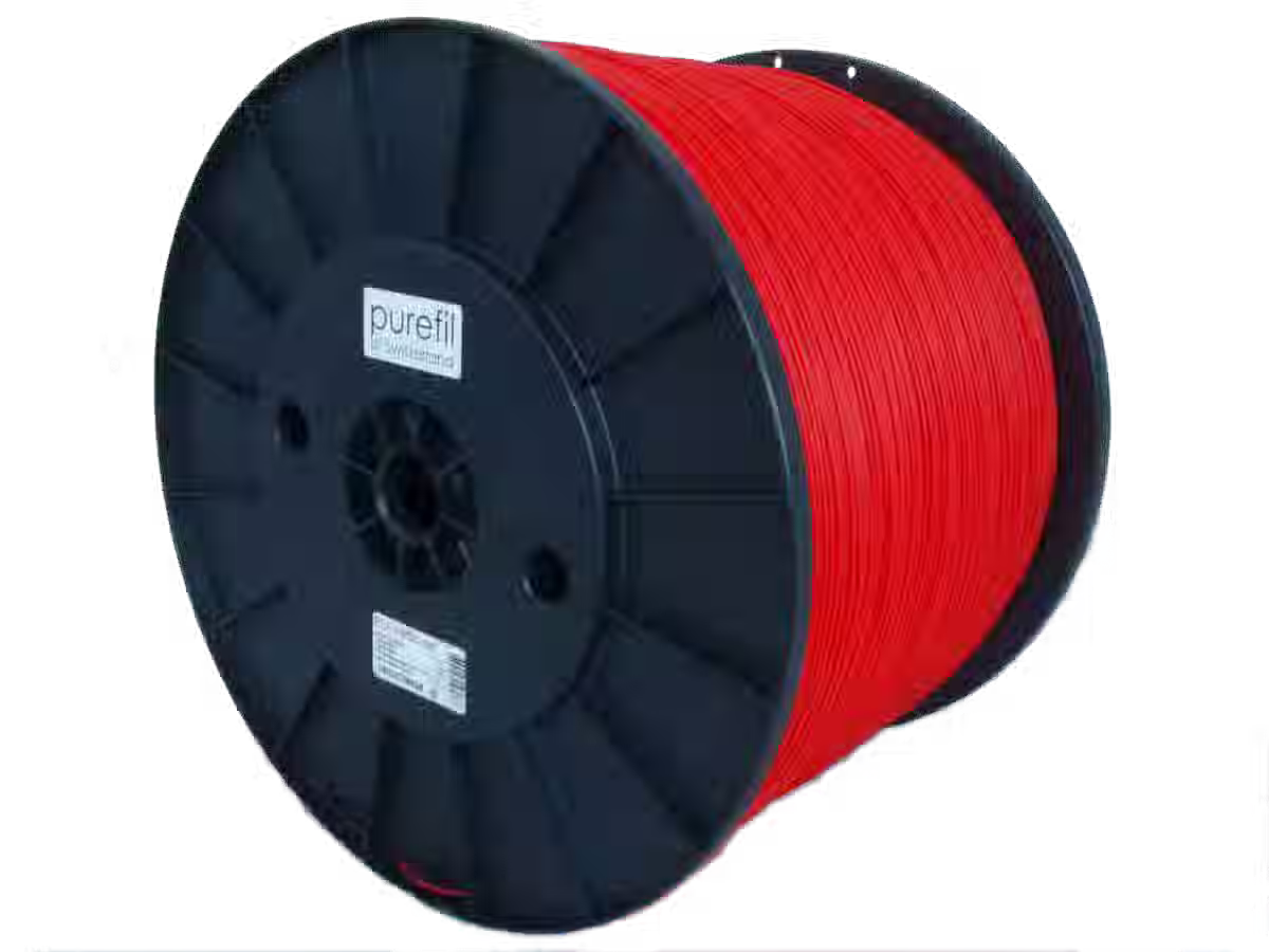 Filamento PLA purefil, Colore: Rosso traffico RAL 3020, Tipo di bobina: Rocchetti, il peso: 10kg