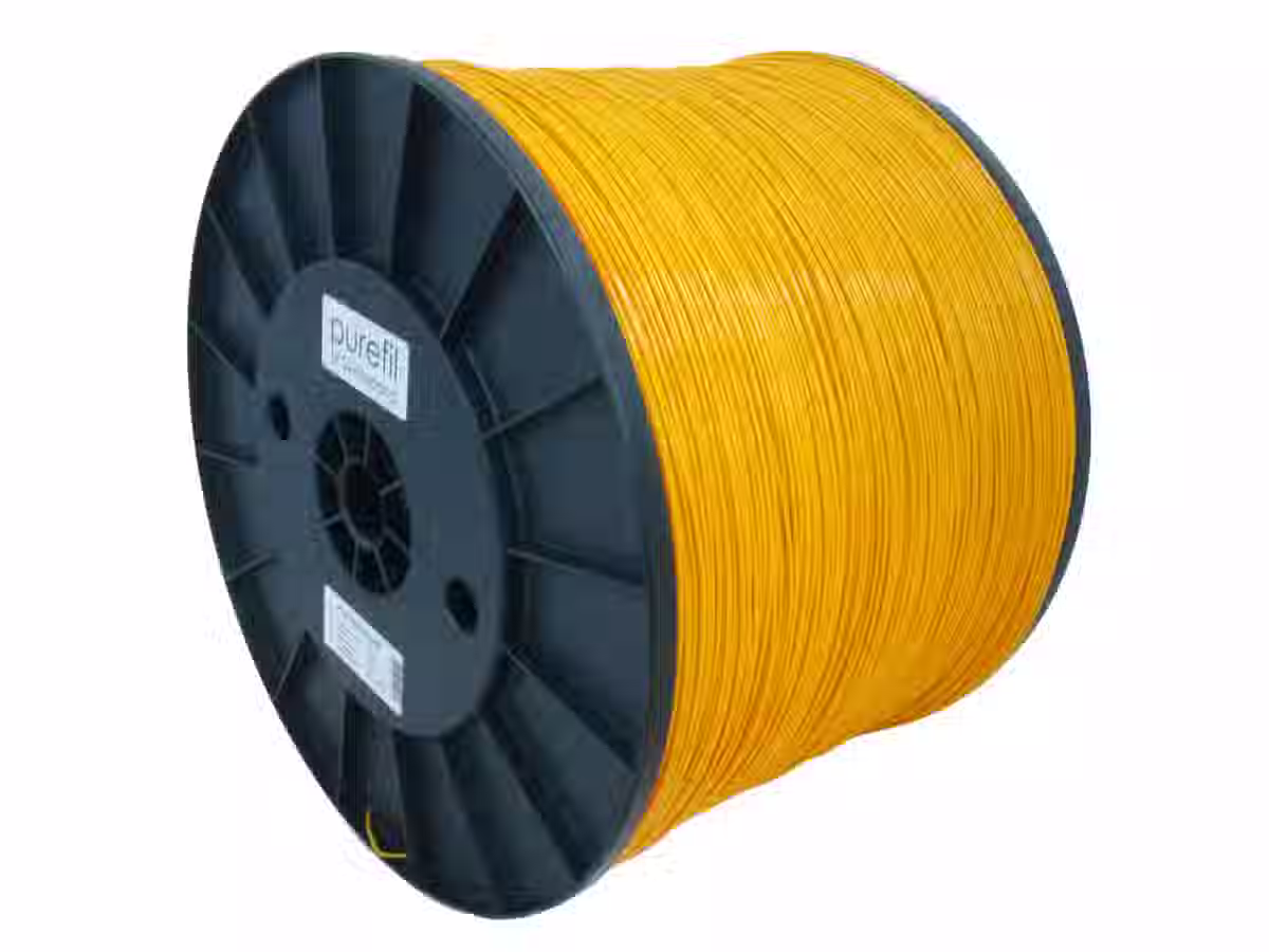 Filament PLA purefil, Couleur: Jaune dahlia RAL 1033, Type de bobine: Bobine, poids: 10kg