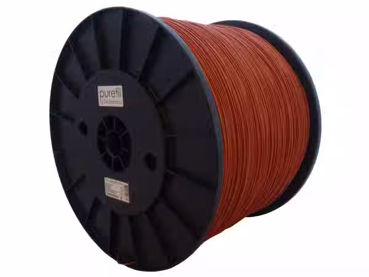 Filamento PLA purefil, Colore: Marrone arancio RAL 8023, Tipo di bobina: Rocchetti, il peso: 10kg