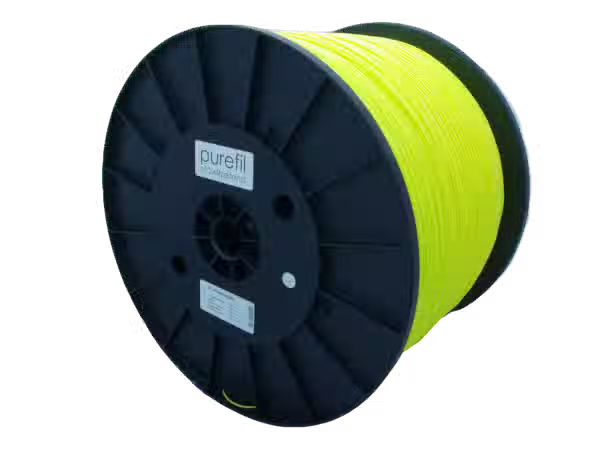 Filament PLA purefil, Couleur: Jaune brillant RAL 1026, Type de bobine: Bobine, poids: 10kg