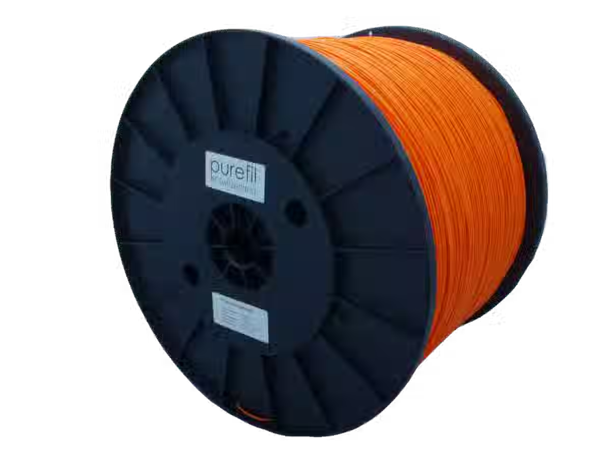 Filamento PLA purefil, Colore: Arancio brillante RAL 2005, Tipo di bobina: Rocchetti, il peso: 10kg