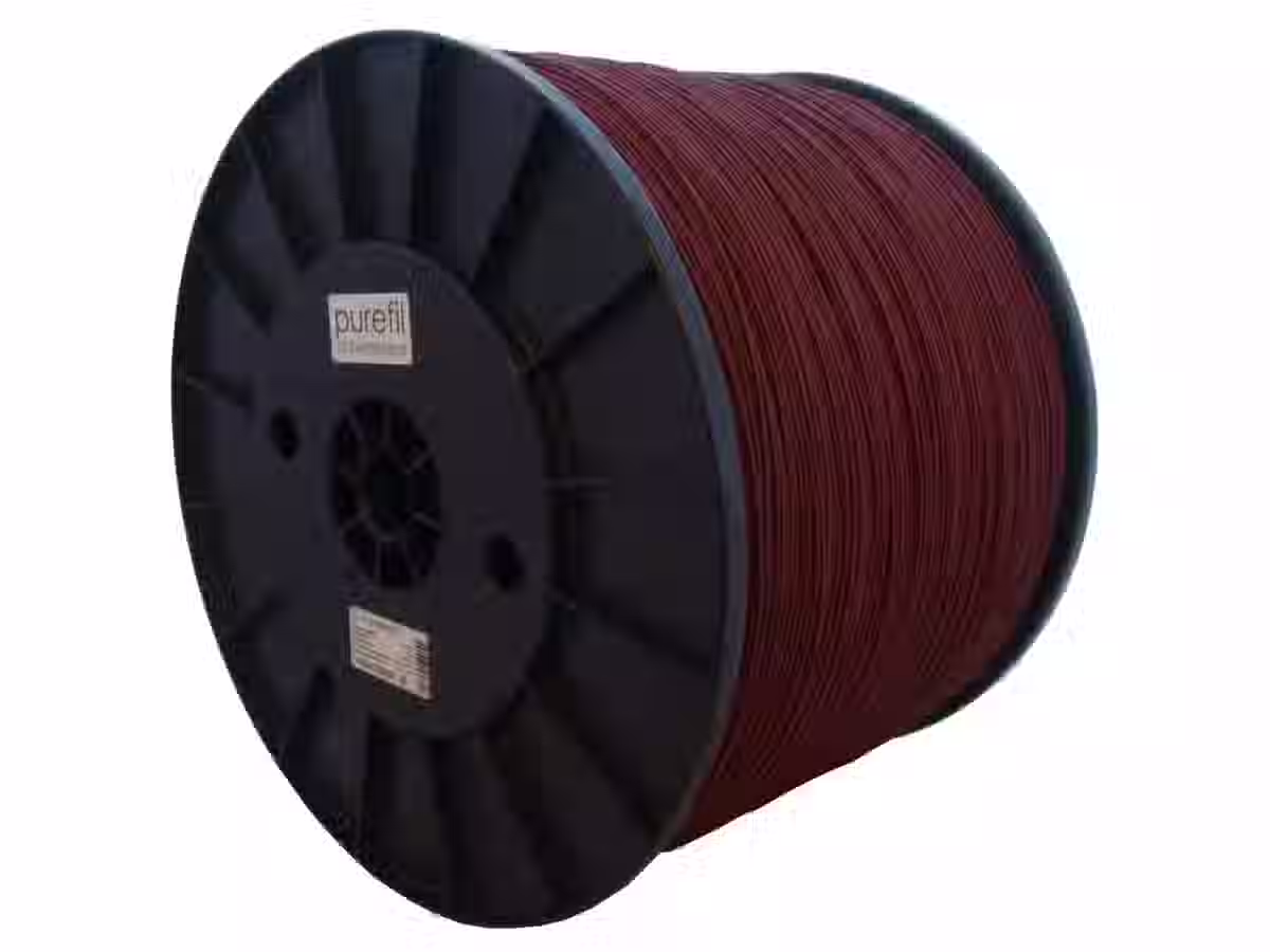 Filament PLA purefil, Couleur: Rouge vin RAL 3005, Type de bobine: Bobine, poids: 10kg