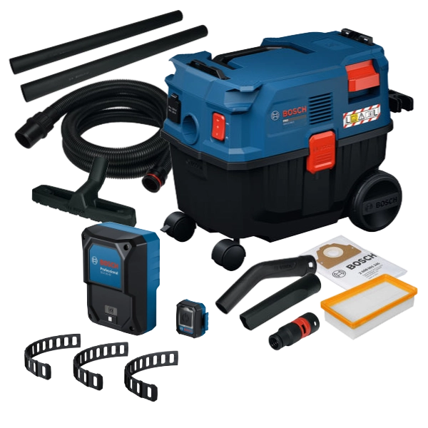 Bosch Testen und Bewerten Set 3: VOLKSSAUGER GAS 12-25 LS mit Blasschlauch und Auto-Start-Set