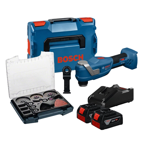 Bosch Testen und Bewerten Set 5: Akku-Multifunktionswerkzeug GOP 18V-30 mit Starter Set und STARLOCK Zubehör