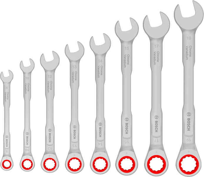 Bosch Ratschen-Ring-Maulschlüssel-Set