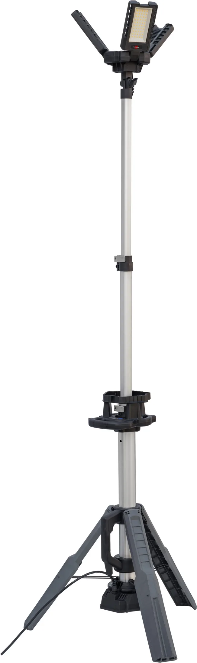 Brennenstuhl Professional Stativ LED Baustrahler mit drei Leuchtköpfen auf Teleskopstativ
