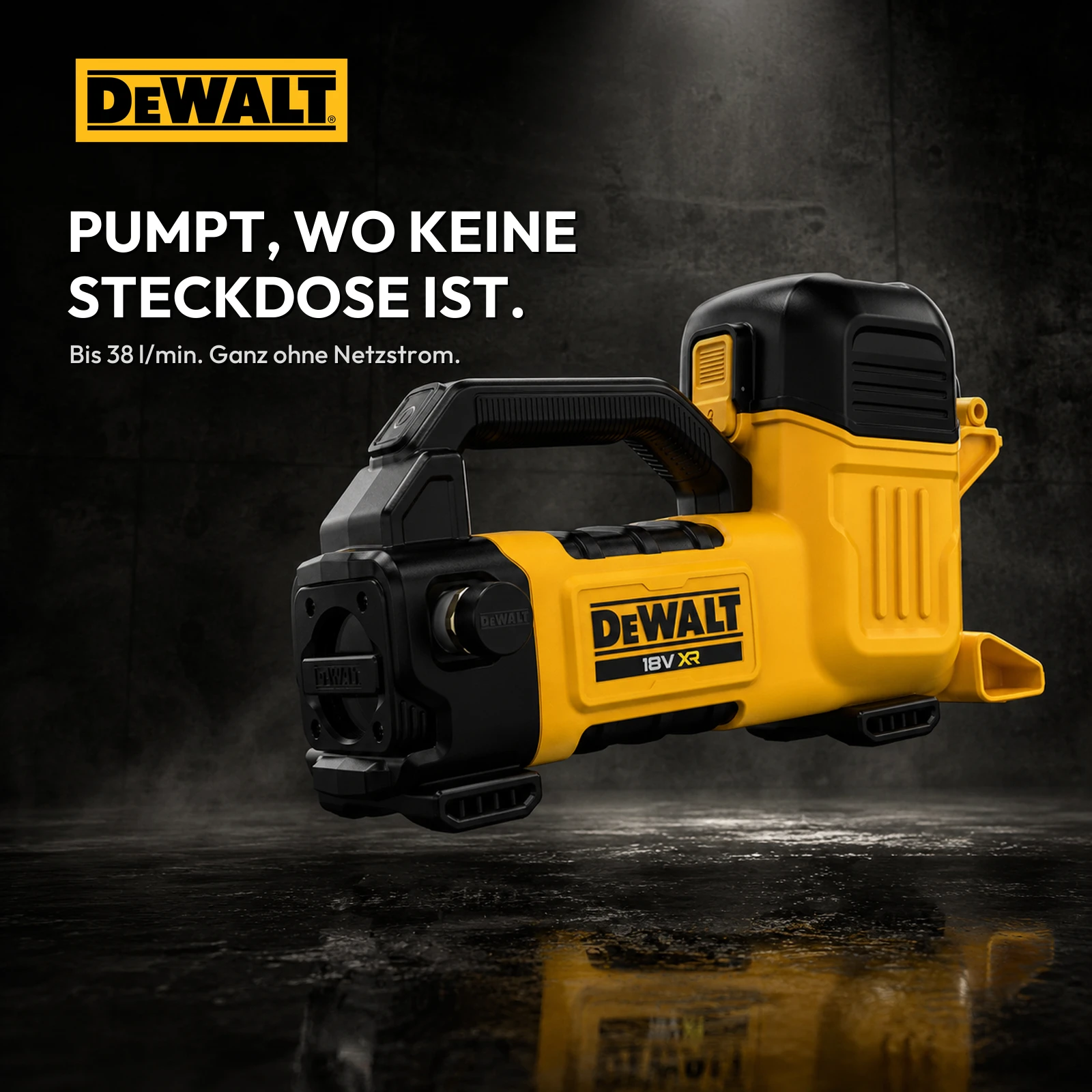 DEWALT Akku-Transferpumpe DCE050N - Artikel des Monats Juli bei GOTOOLS