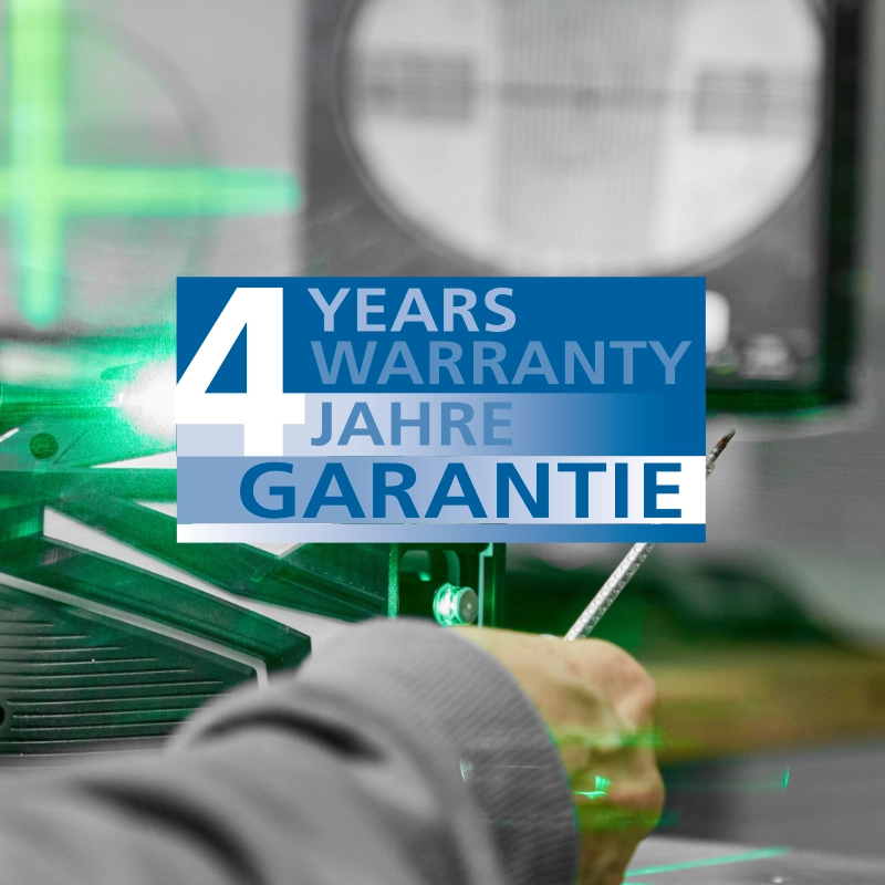 Vier Jahre Garantie