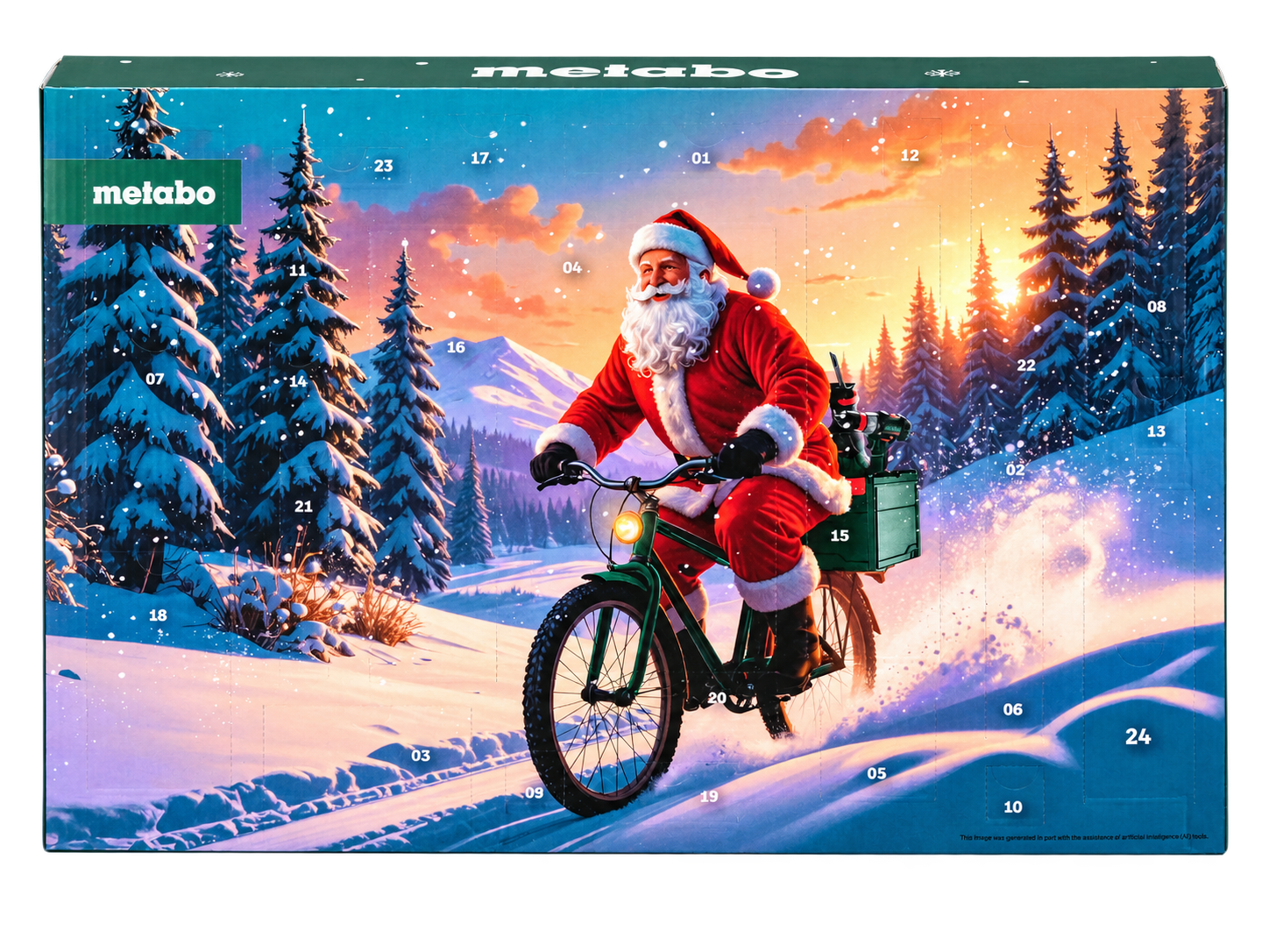 Metabo Adventskalender 2026 mit Zubehör für Fahrradreparatur und Fahrradpflege