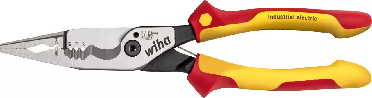 Wiha Multifunktionszange 8in1 Industrial electric mit Abisolierlöchern und Crimpstation