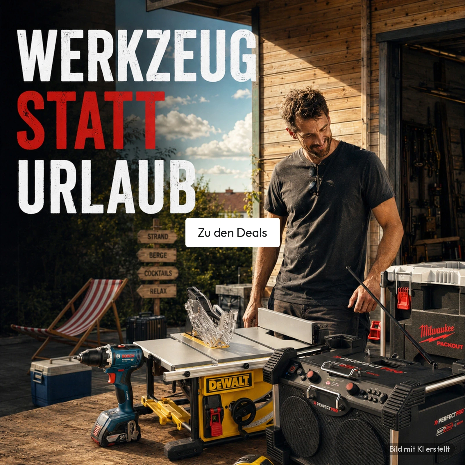 Werkzeug statt Urlaub SALE