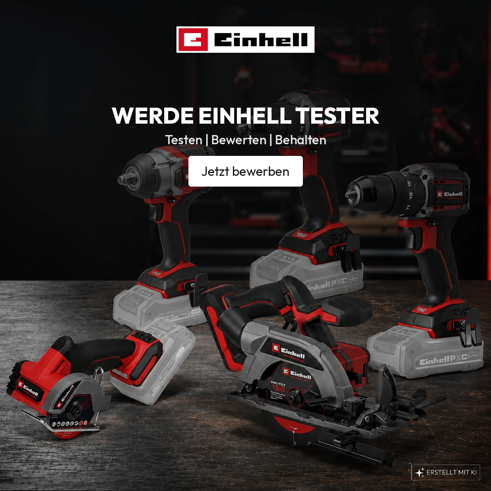 Zur Einhell Testen und Bewerten Aktion