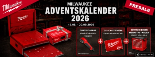 Milwaukee Adventskalender Presale entdecken Thumbnail