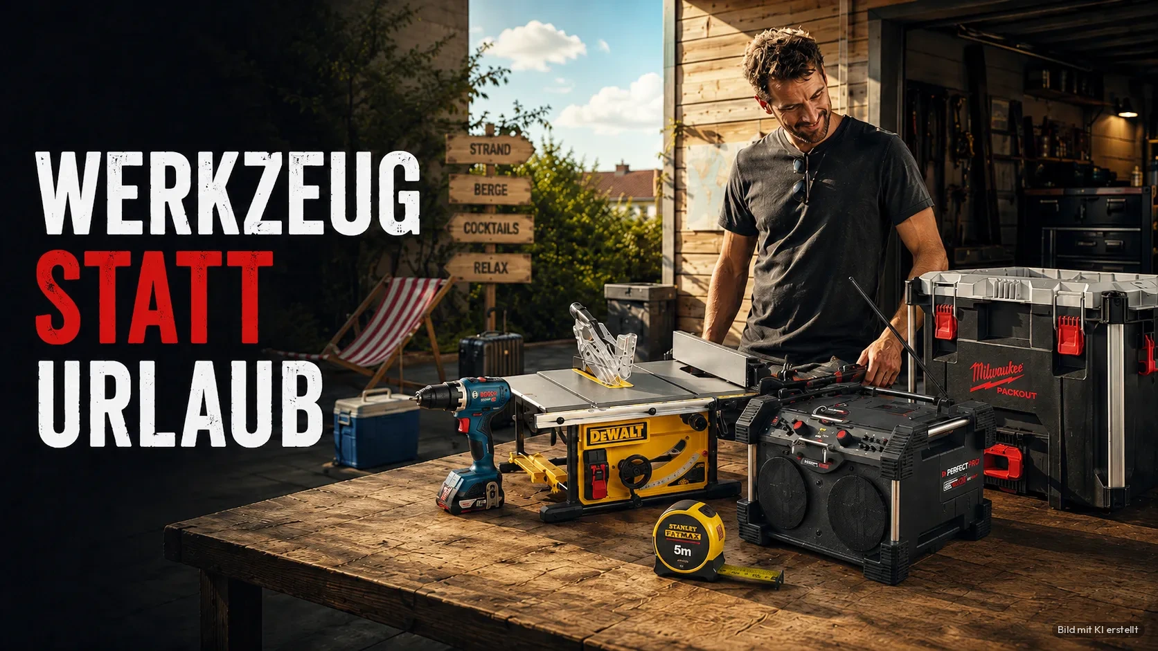 Werkzeug statt Urlaub