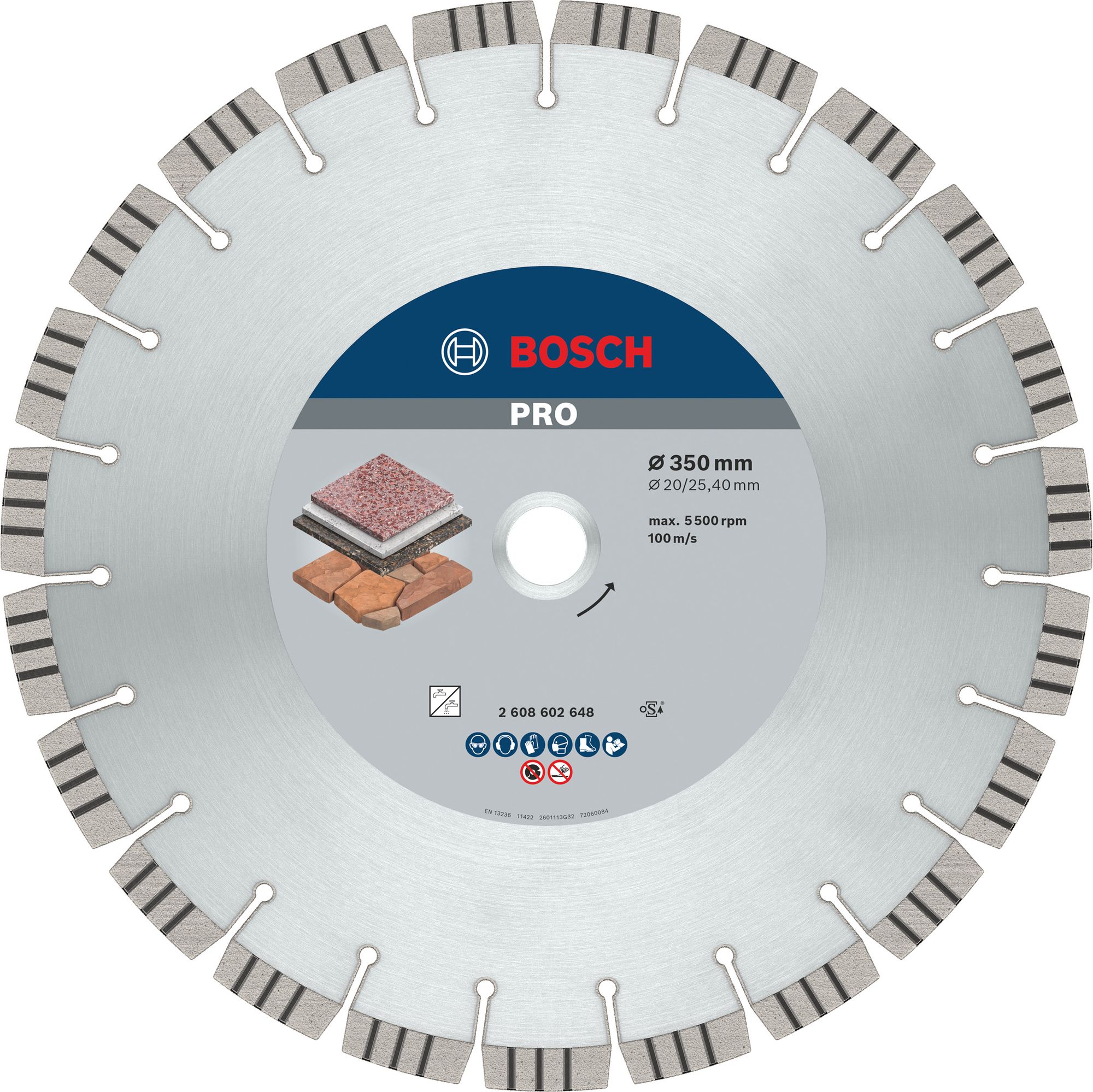 Bosch PRO Stone Diamanttrennscheibe, 350 x 20/25,4 mm