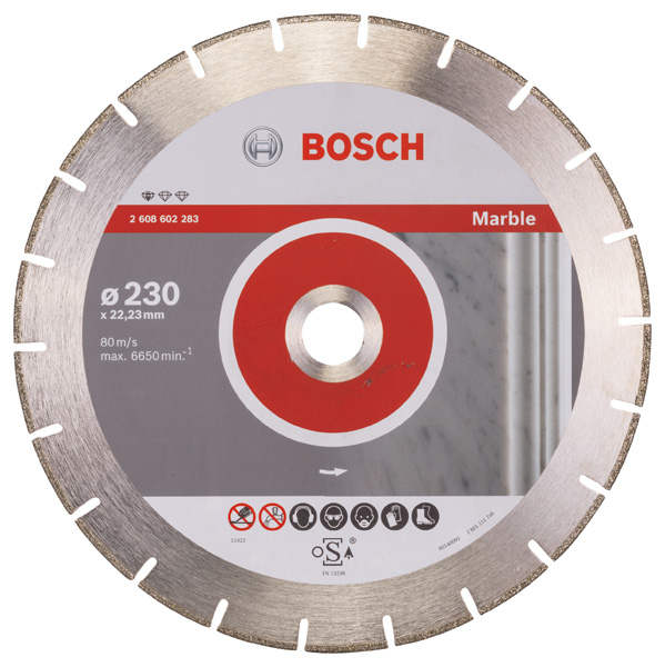 Bosch Diamanttrennscheibe Standard for Marble 230 x 22,23 x 2,8 x 3 mm