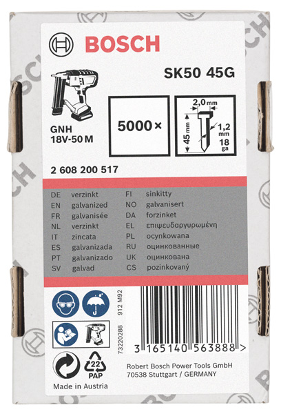 Bosch Senkkopf-Stift SK50 45G 1,2 mm, 45 mm, verzinkt