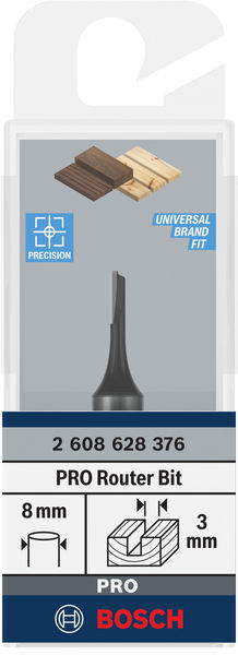 Bosch Professional Zubehör Fraise à rainurer, 1/4, D1 8 mm, L 19,6 mm, G 51 mm Bosch Professional Zubehör Fraise à rainurer, 1/4, D1 8 mm, L 19,6 mm, G 51 mm