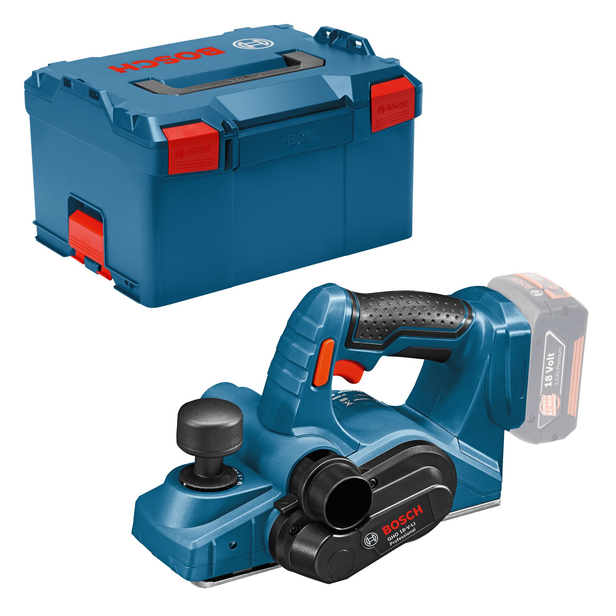 Rabot sans fil GHO 18V-LI Professional Bosch sans batterie ni chargeur en L-BOXX taille 3