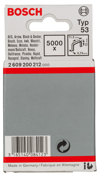 Bosch Feindrahtklammer Typ 53 11,4 x 0,74 x 12 mm