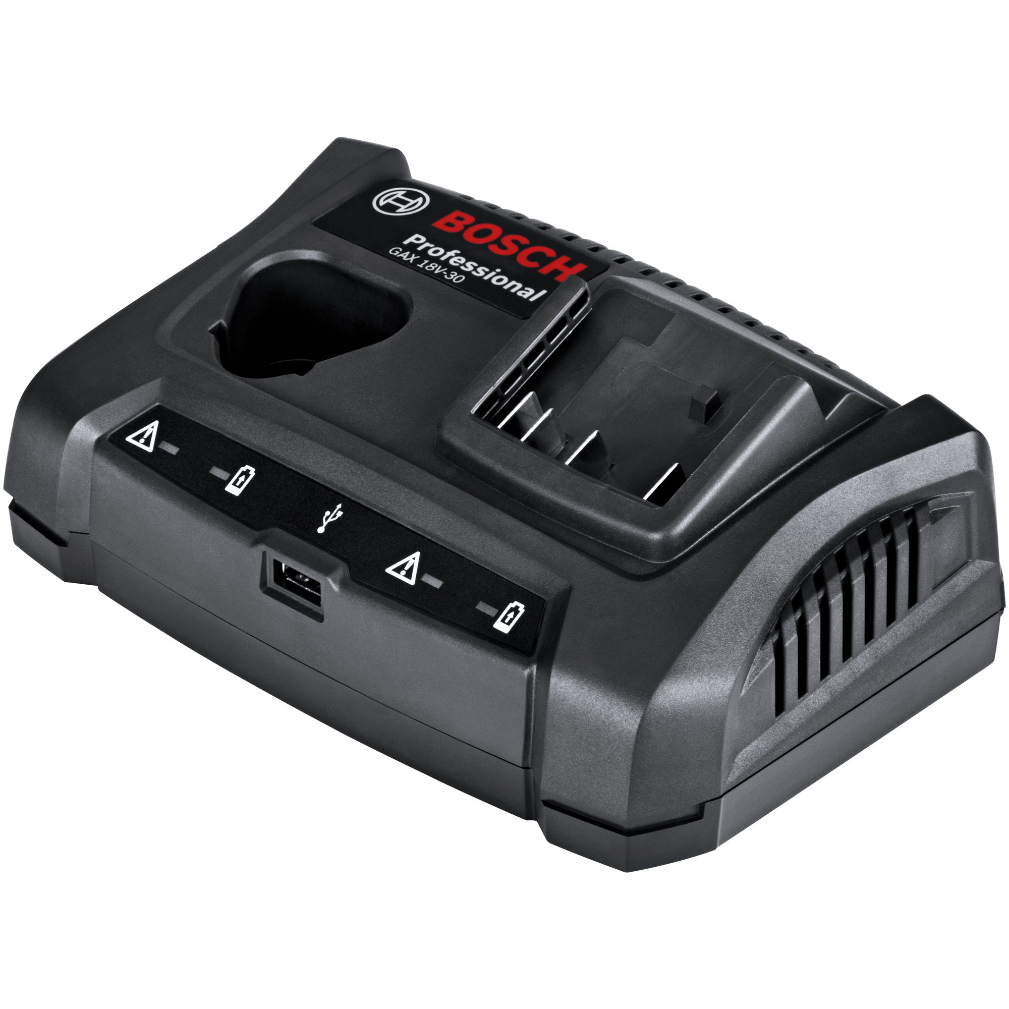 Bosch Ladegerät GAX 18 V-30 - Dual Bay-, Multivolt- und USB-Schnellladegerät