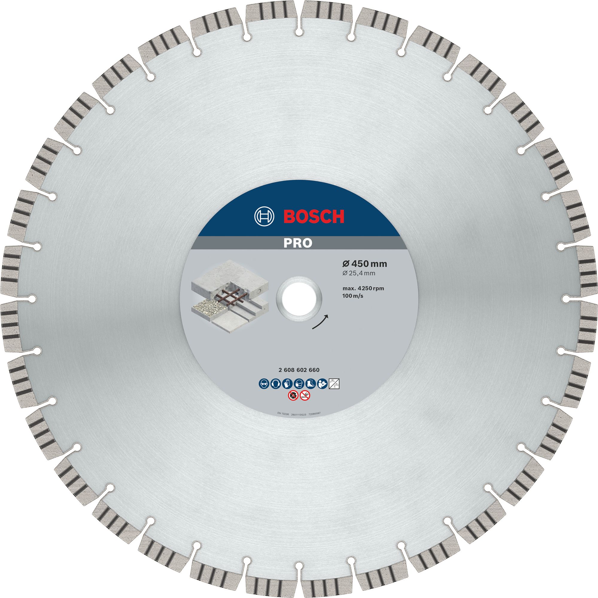 Bosch PRO Concrete Diamanttrennscheibe, 450 x 25,4 mm