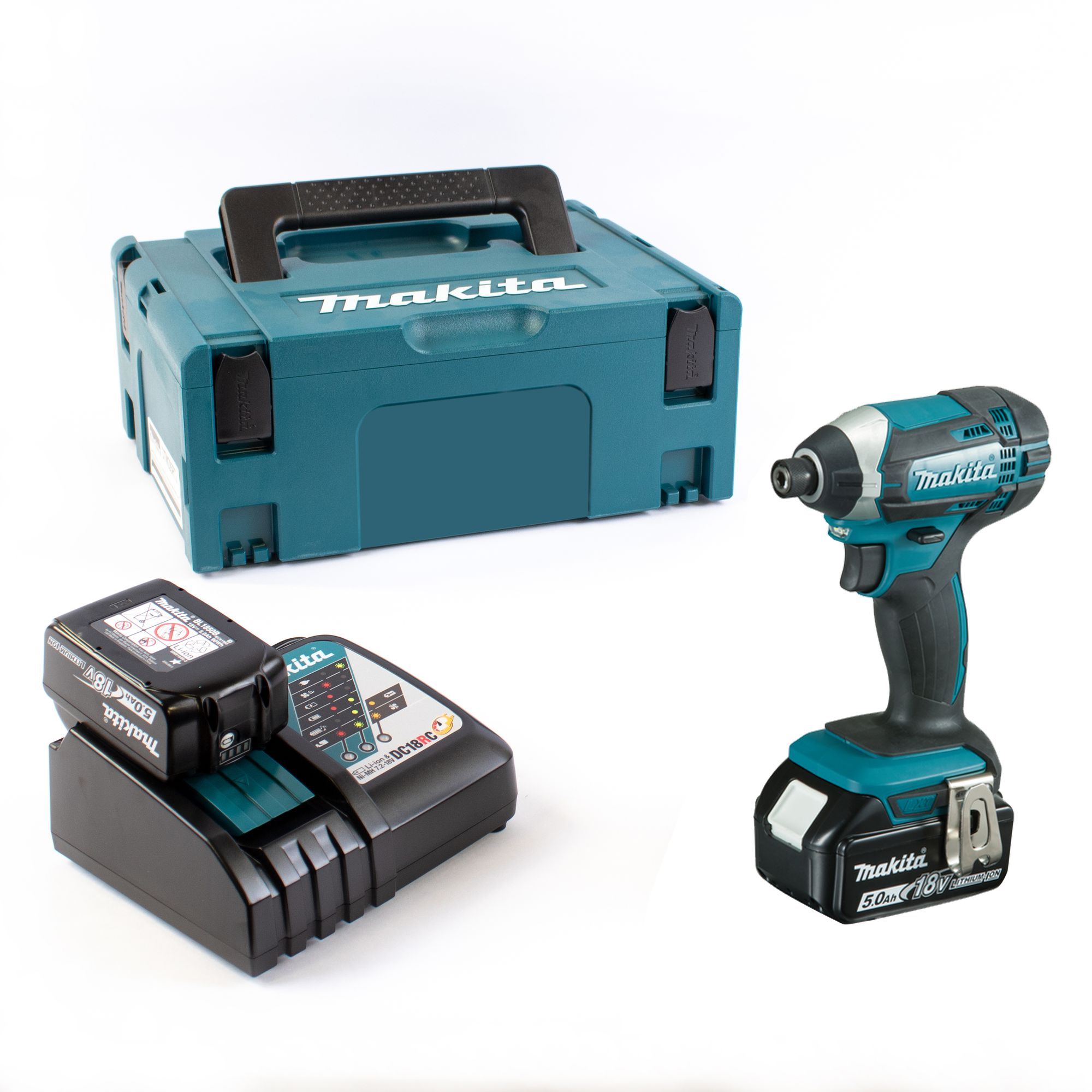 Makita Akku-Schlagschrauber 18V DTD152RTJ 2x 5,0 Ah Akkus + Lader im MAKPAC Gr.2