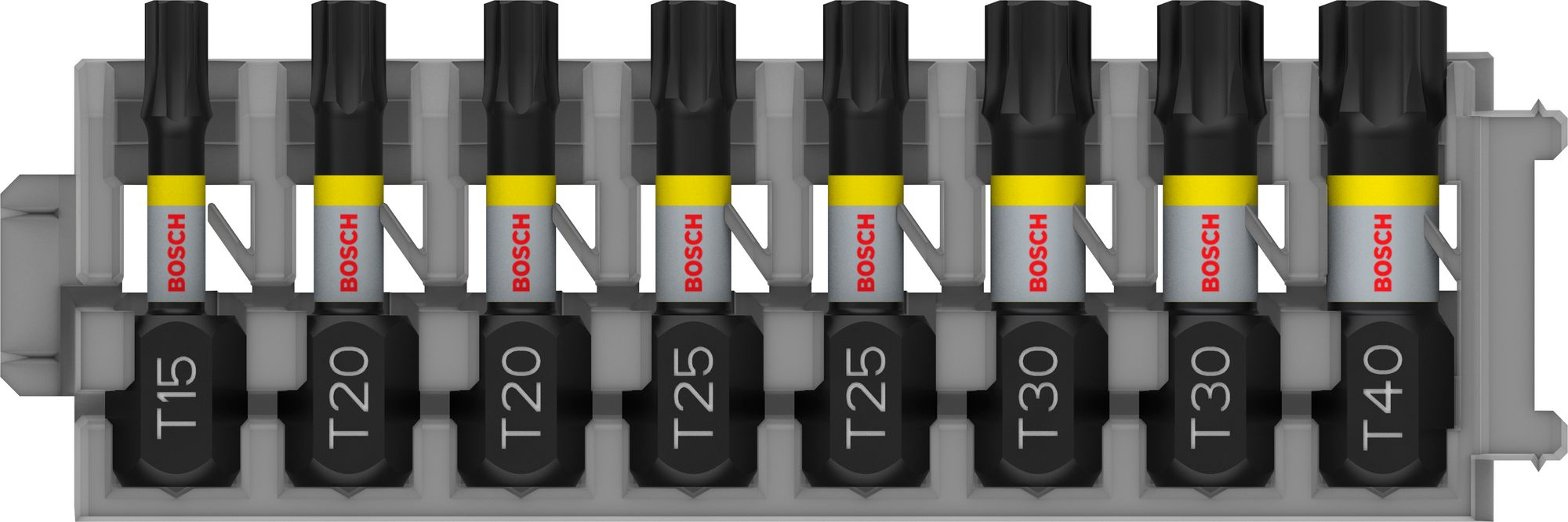Bosch PRO Torx Impact Bit Set, T15; T20(x2); T25(x2); T30(x2); T40, 25 mm, 8 Stück