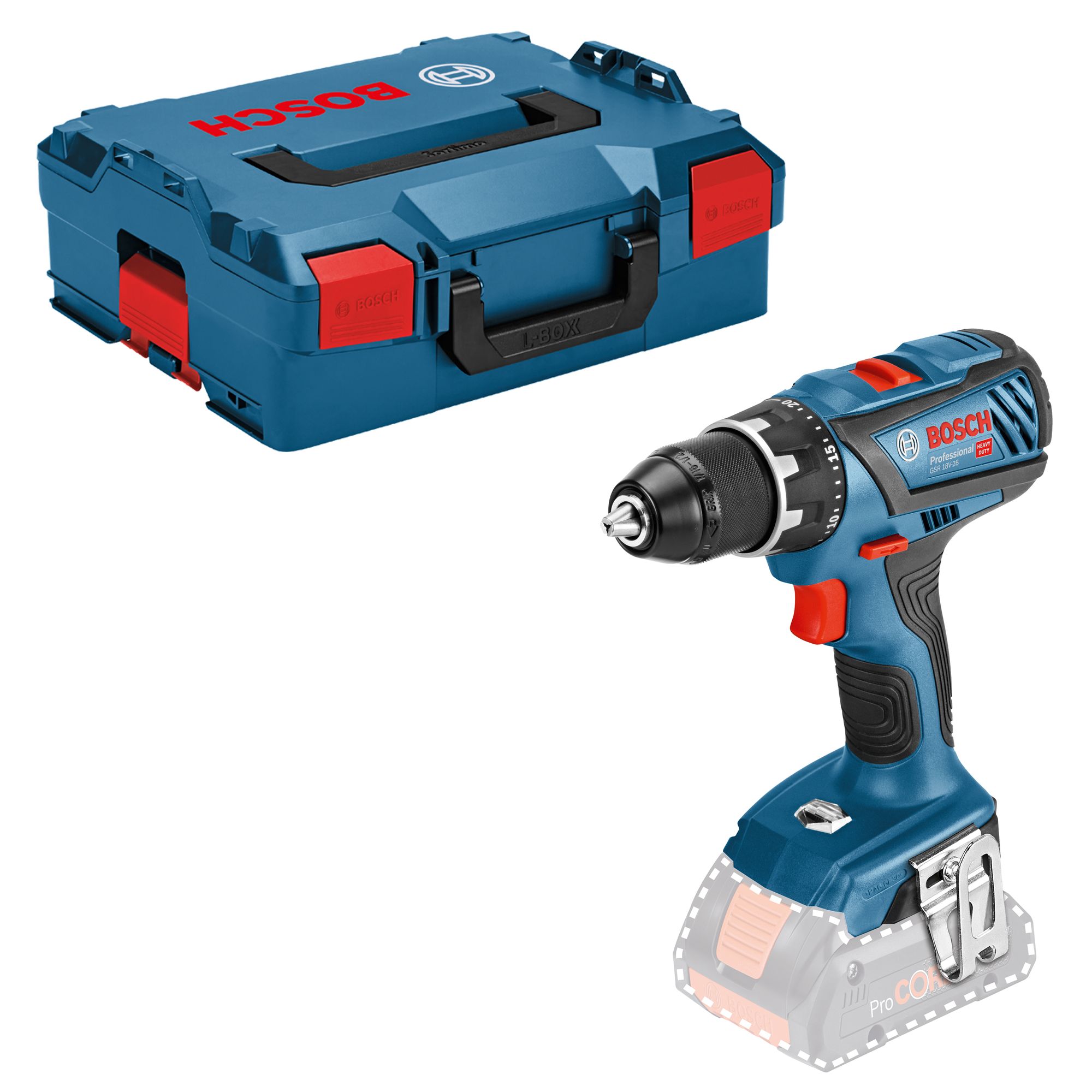 Bosch Akku-Bohrschrauber GSR 18V-28 ohne Akku ohne Lader in L-Boxx Gr. 2
