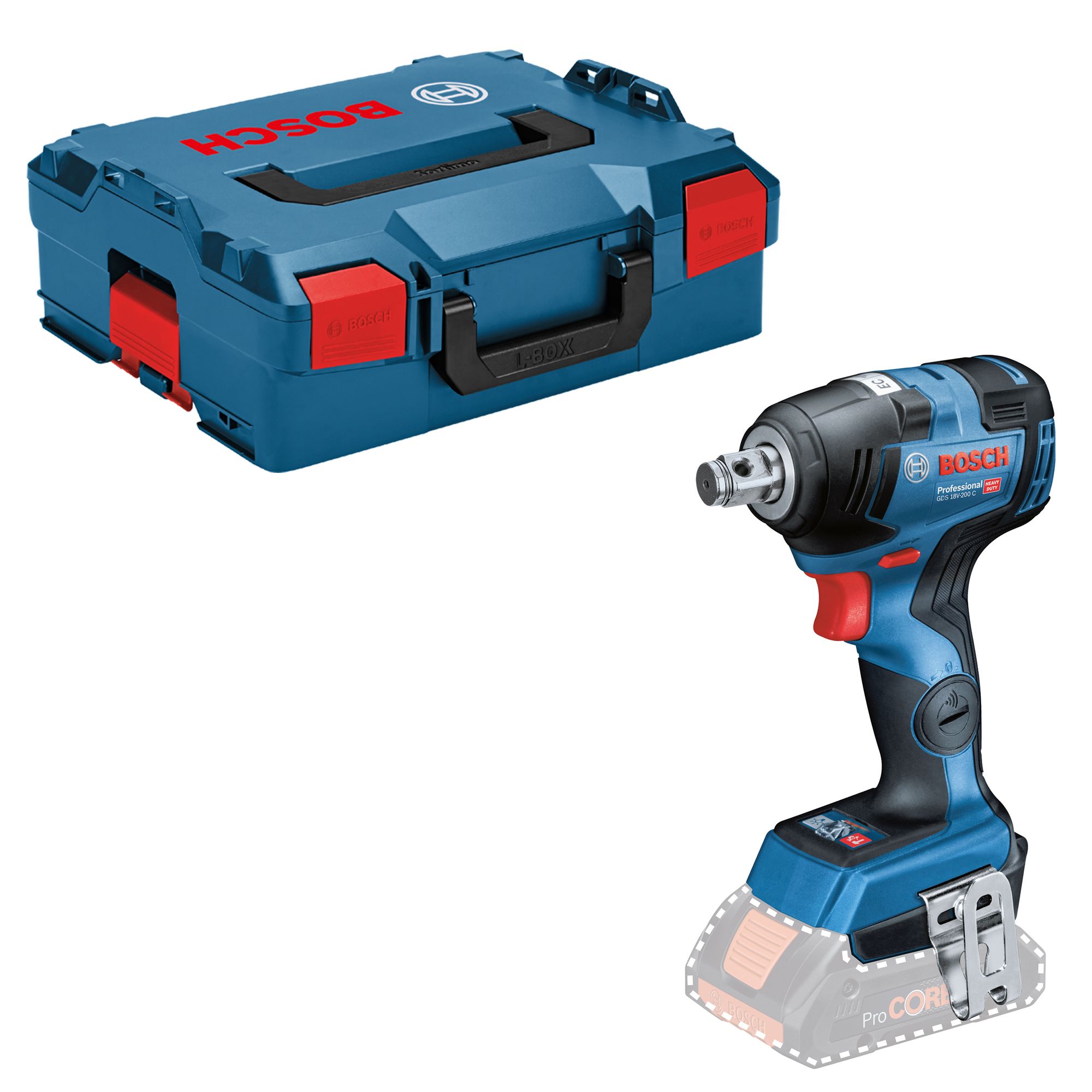 Bosch Akku-Drehschlagschrauber GDS 18V-200 C ohne Akku ohne Lader in L-Boxx Gr.2