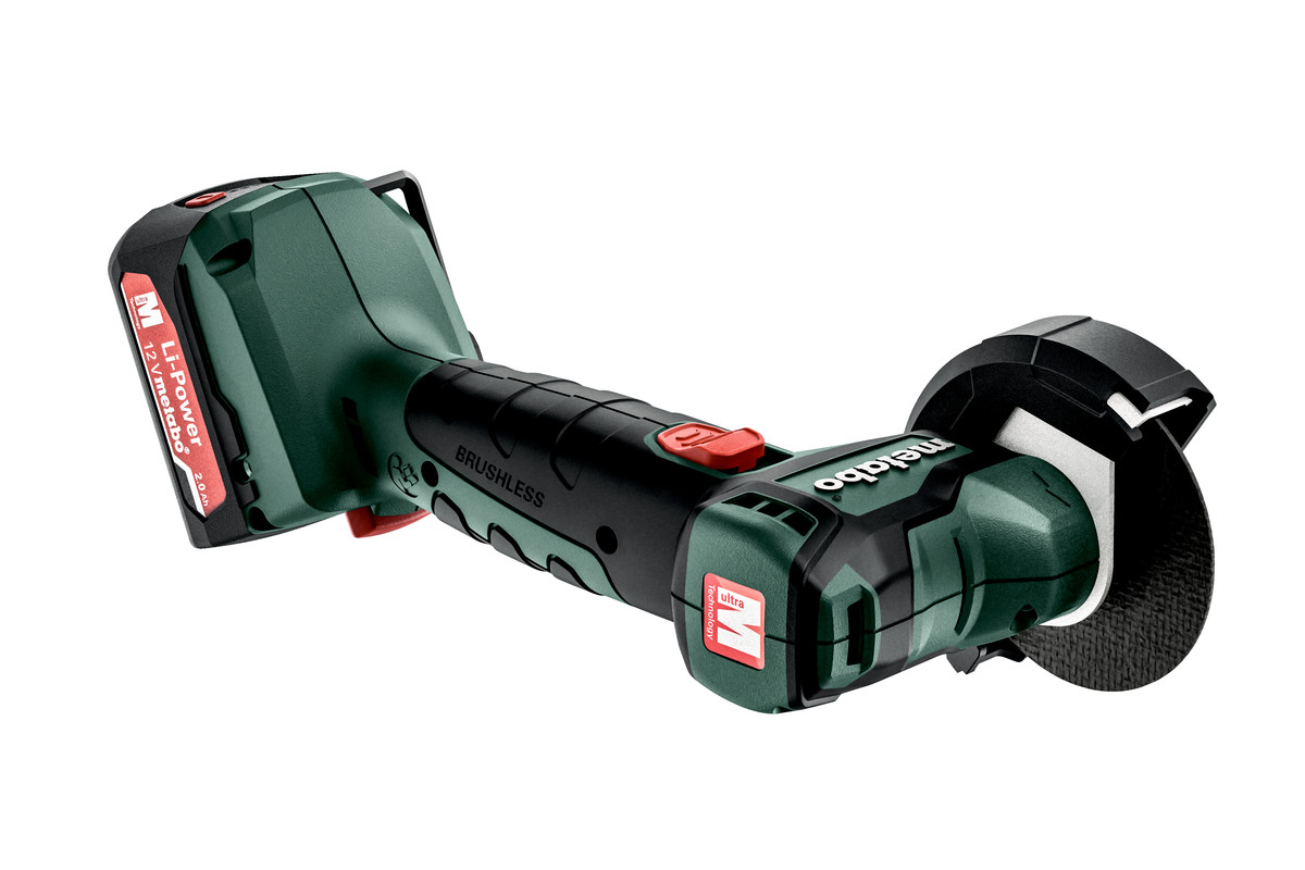 Metabo Akku-Winkelschleifer PowerMaxx CC 12 BL 2x 2,0 Ah + Ladegerät im Koffer