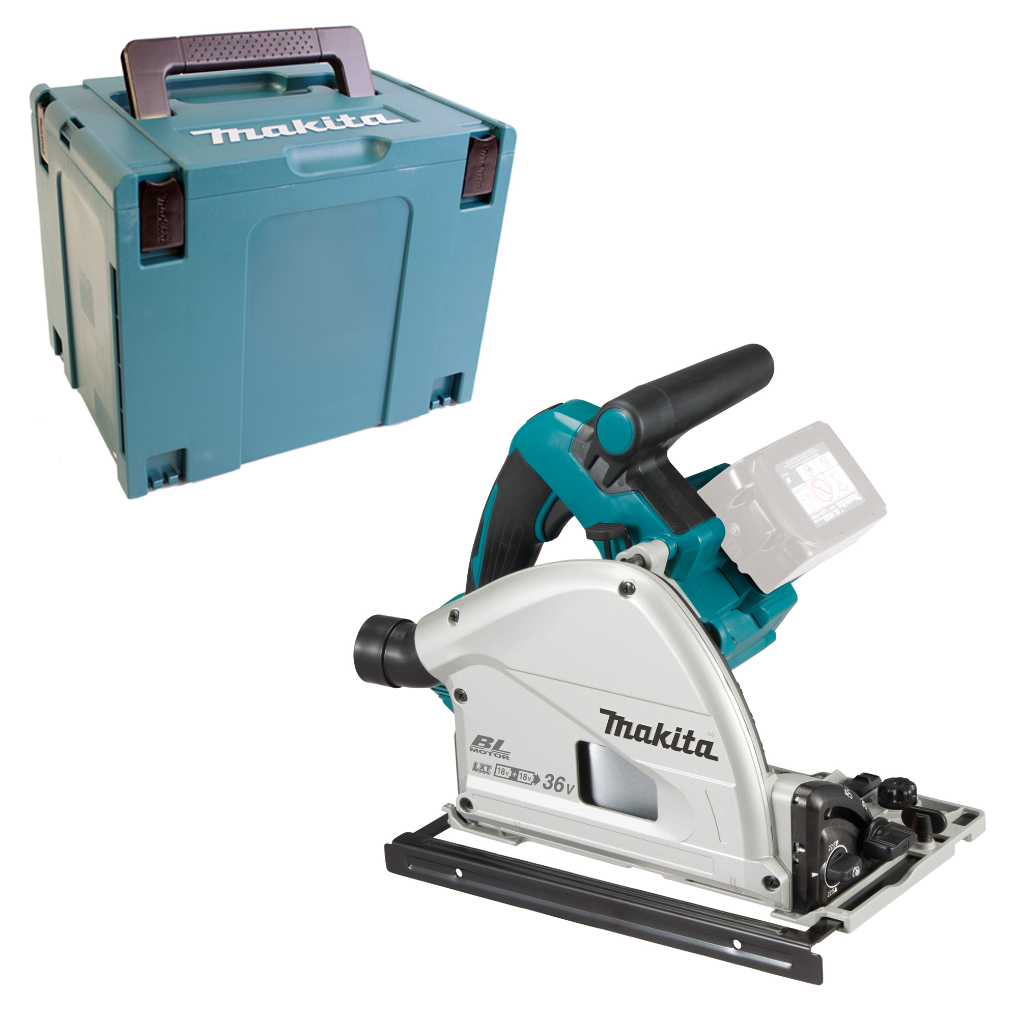 Makita Akku-Tauchsäge DSP601ZJU 2x18V ohne Akku und Ladegerät im MAKPAC Gr. 4