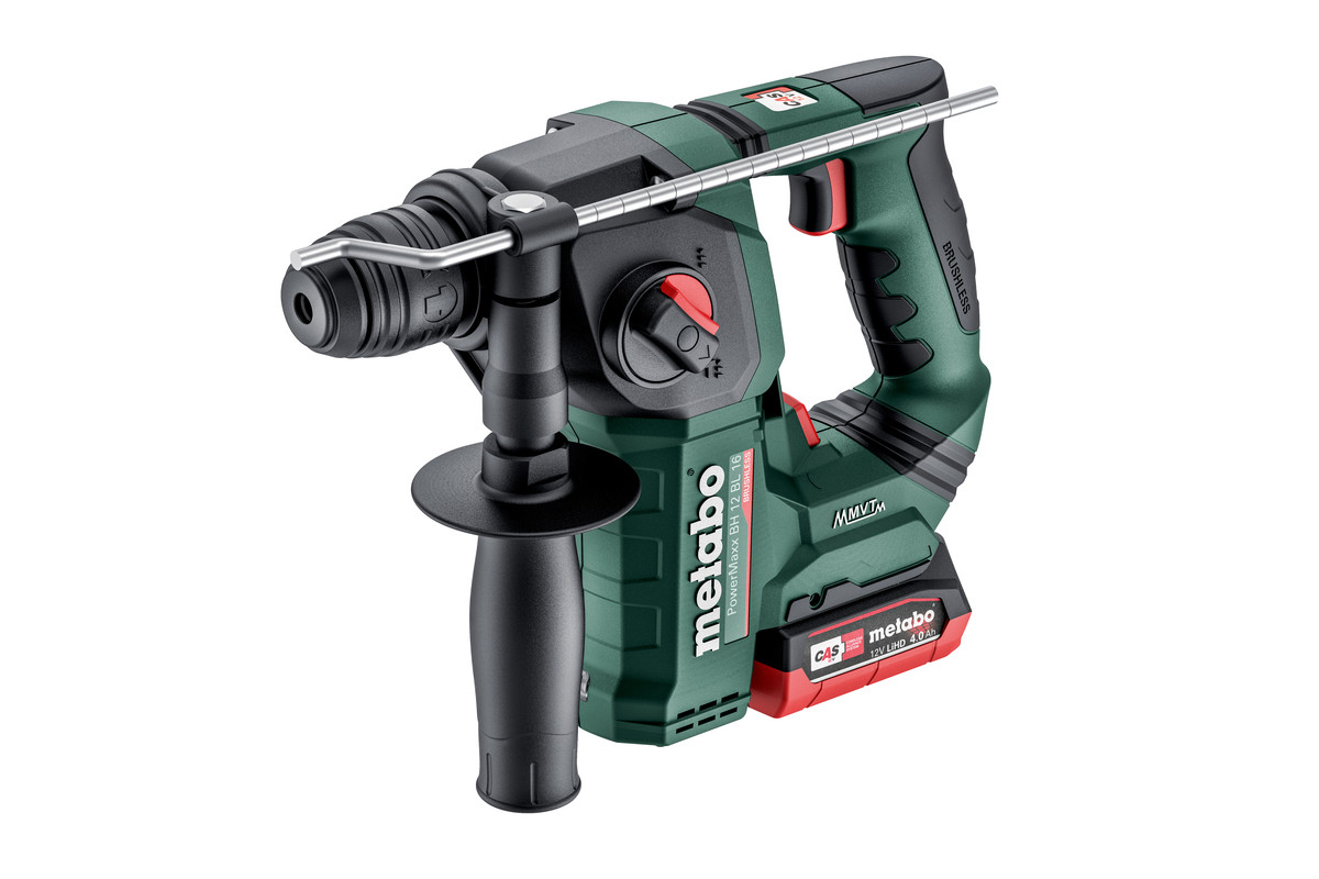 Metabo Akku-Bohrhammer PowerMaxx BH 12 BL 16 2x 4,0 Ah Akkus + Lader in metaBOX