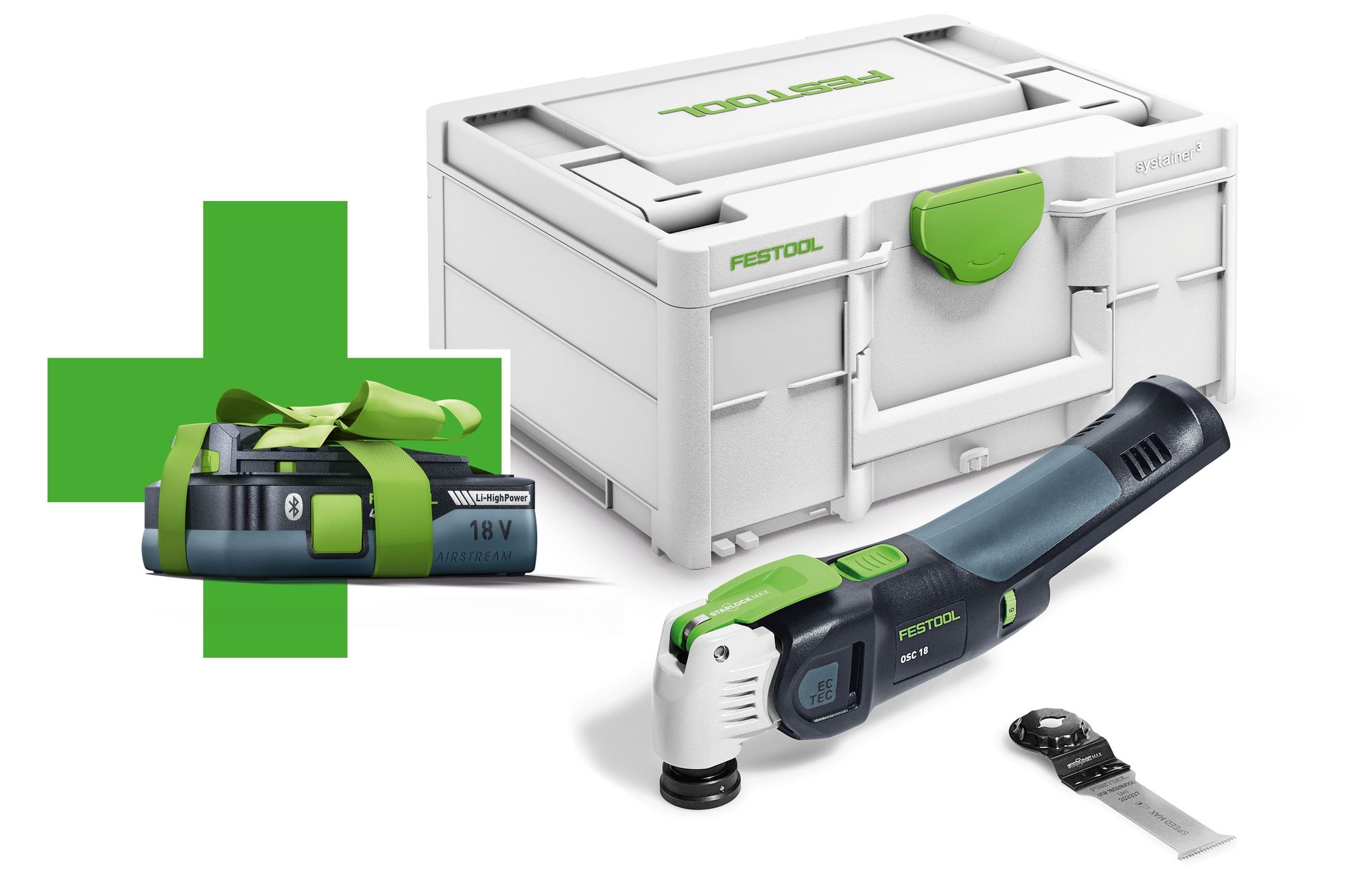 Festool Akku-Oszillierer OSC 18 E-Basic-4,0 VECTURO mit 1x 4,0 Ah Akku im Systainer