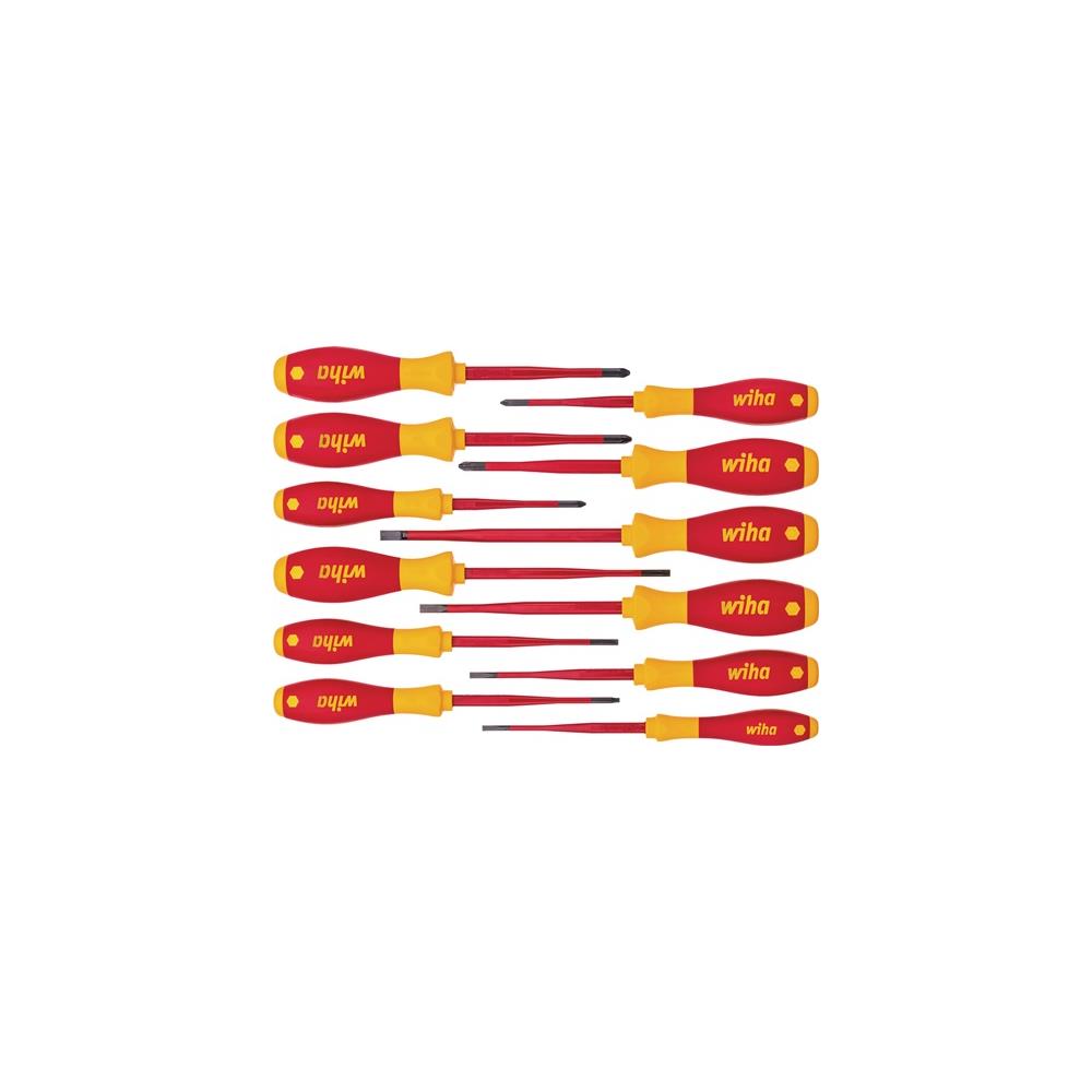Wiha Schraubendreher Set SoftFinish® electric slimFix gemischt 12-tlg. (41003)
