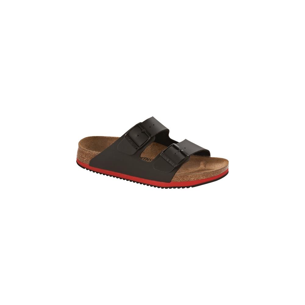 Birkenstock Sandale Arizona Super Grip Größe 44 schwarz Birko Flor DIN EN ISO 20347