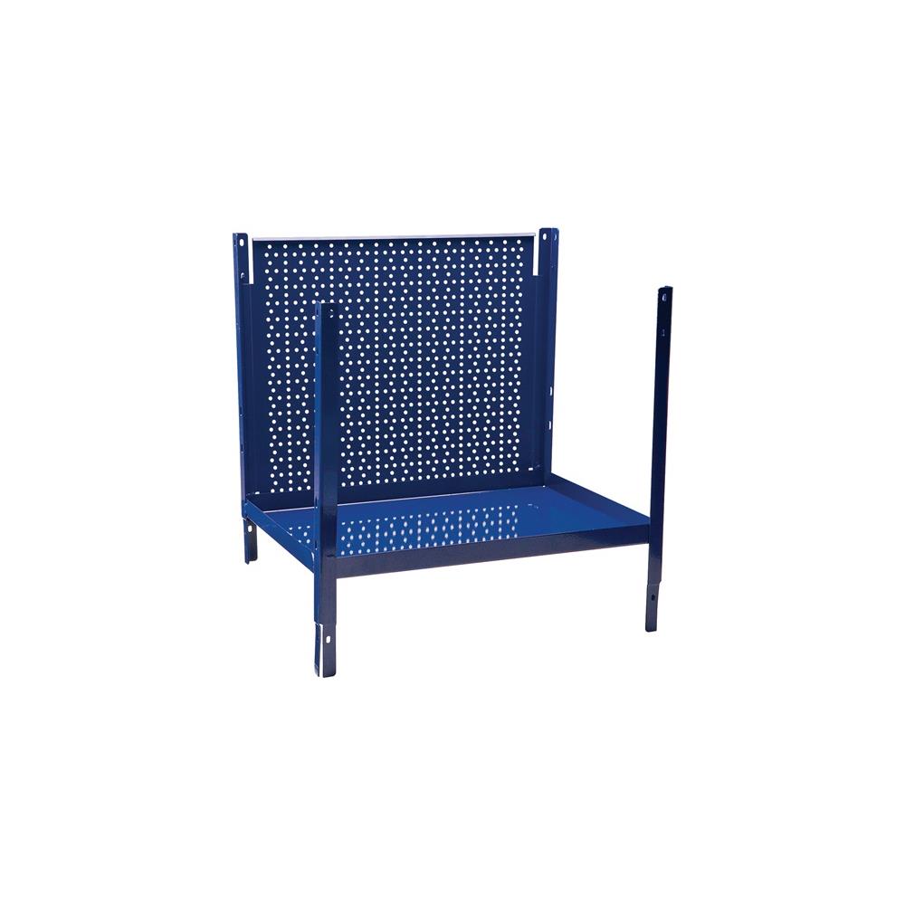 Regalelement LOGS 30 H520xB540xT390mm blau RAL 5022 mit Lochblechrückwand 2 Fachböden