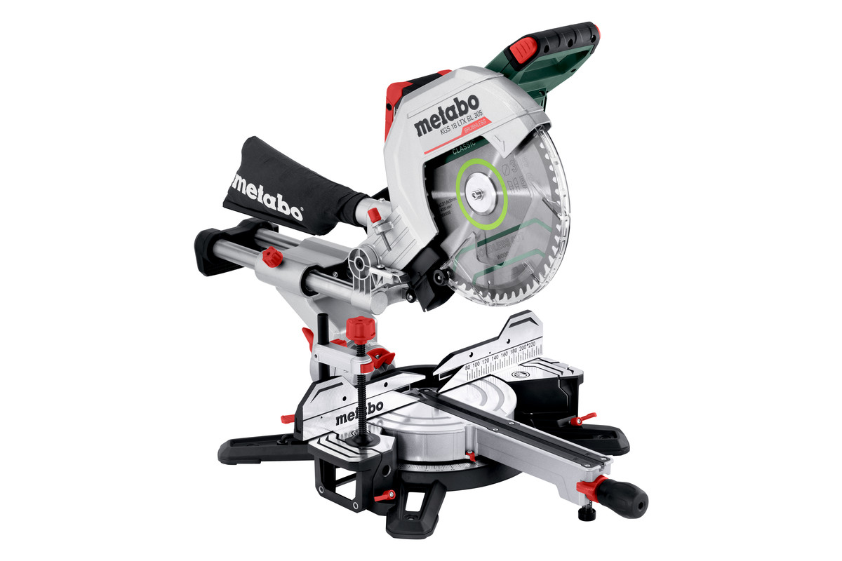 Metabo Akku-Kappsäge KGS 18 LTX BL 305 (614305810) mit Zugfunktion; ; 18V 2x8Ah LiHD + ASC 145