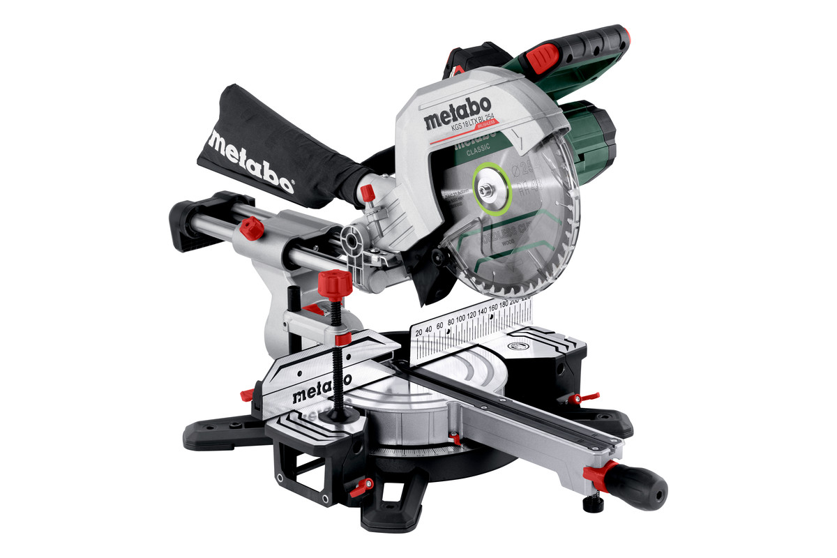Metabo Akku-Kappsäge KGS 18 LTX BL 254 (614254650) mit Zugfunktion ; ; 18V 2x5.2Ah Li-Power + ASC 55