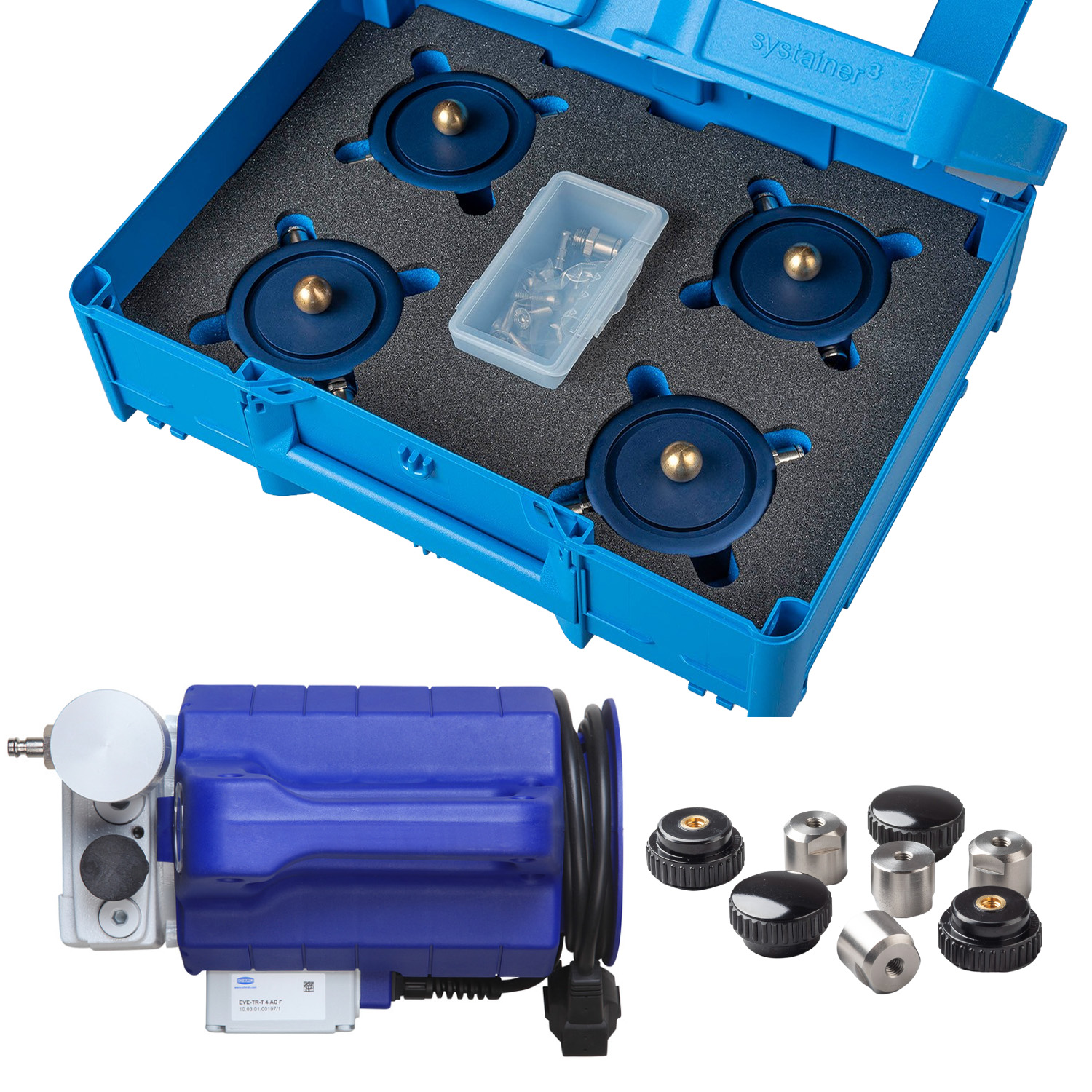 Vakuumspannsystem VAC DOG, Vakuumpumpe Schmalz EVE-TR-T 4 AC F + MAKER DOGS