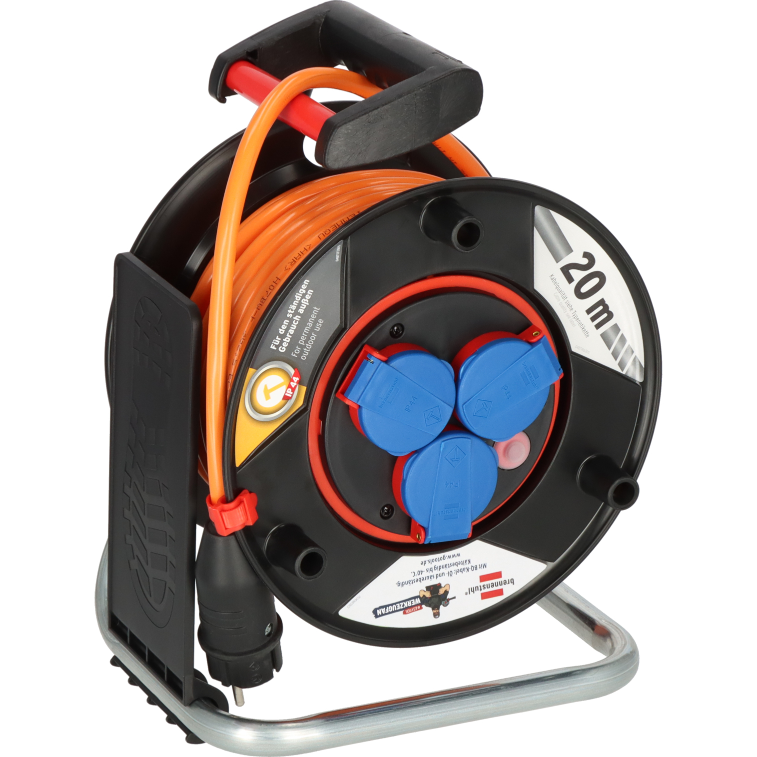 Brennenstuhl Profi-Kabeltrommel 20 m H07BQ-F 3G2,5 mm² - Echter Werkzeugfan Edition