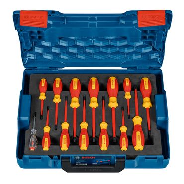 Bosch Professional VDE-Schraubendreher PH2x125 – 1000 V Zertifiziert, Isolierter Griff (TPE), S2-Klinge, Für Sicheres Arbeiten