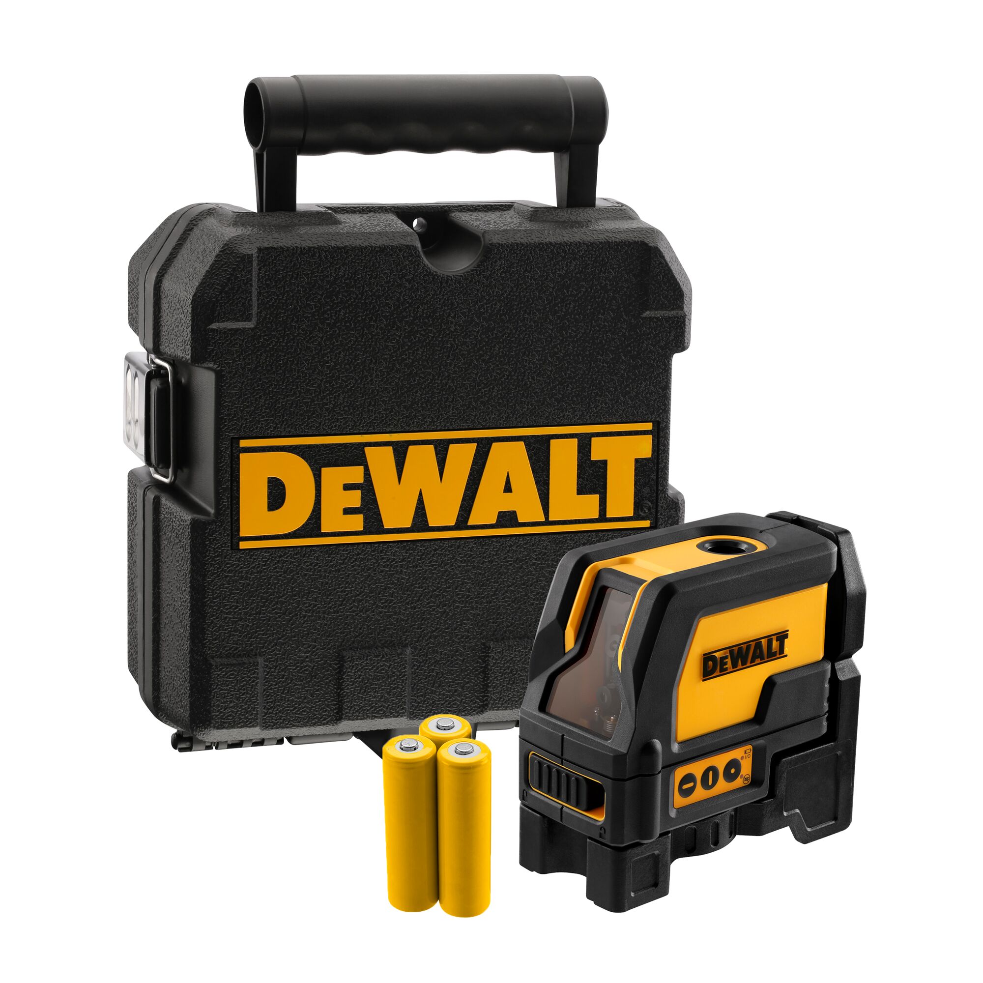 DEWALT Kreuzlinienlaser DW0822 rot mit Wandhalter und Koffer