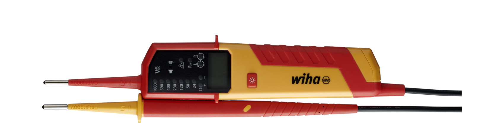 Testeur de tension et de continuité Wiha eMobility 12 - 1.000 V AC, CAT IV avec 2x piles AAA (44319)