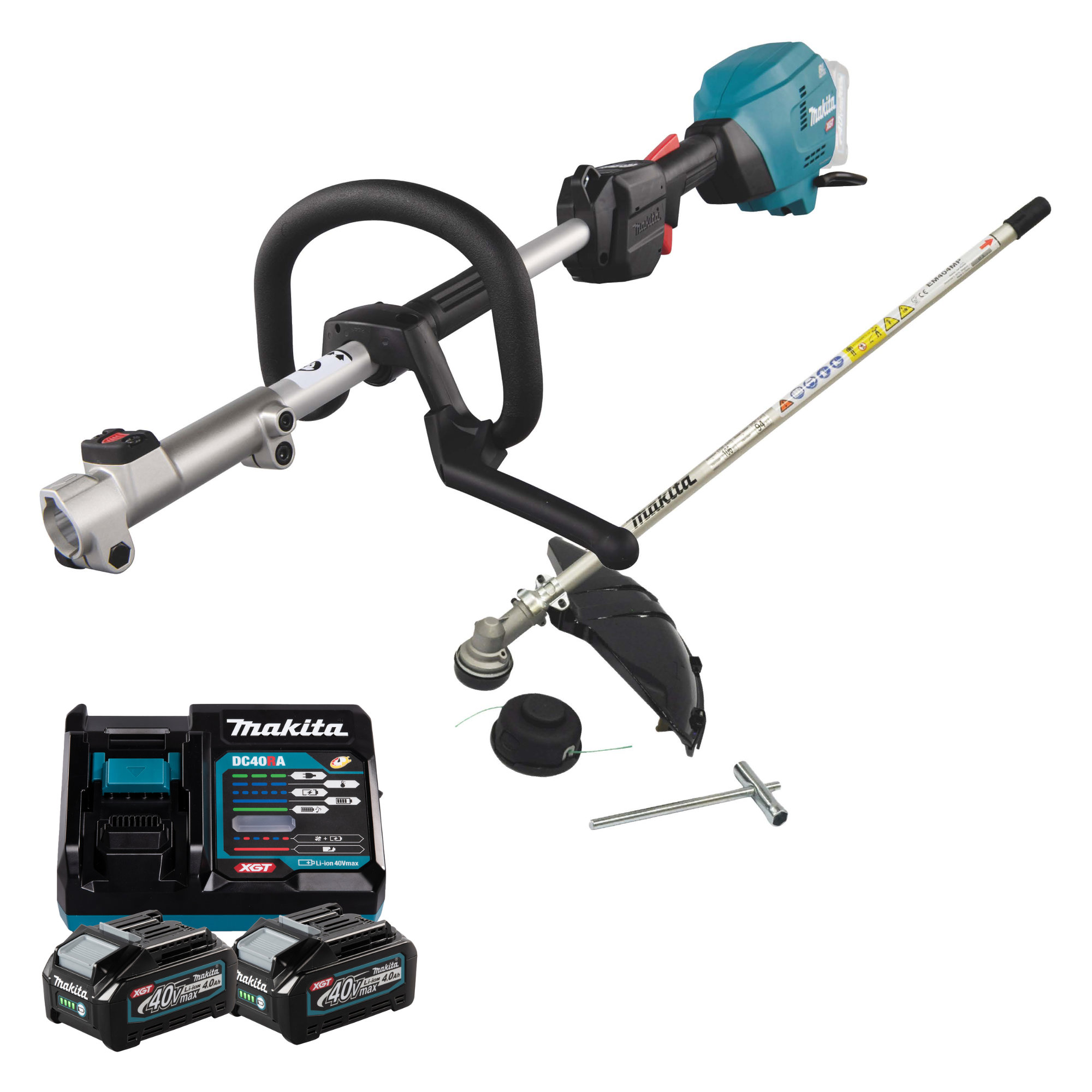 Makita Akku-Multifunktions-Antrieb UX01GPSK4, 40V + EM404MP mit 2x 4,0 Ah und Ladegerät
