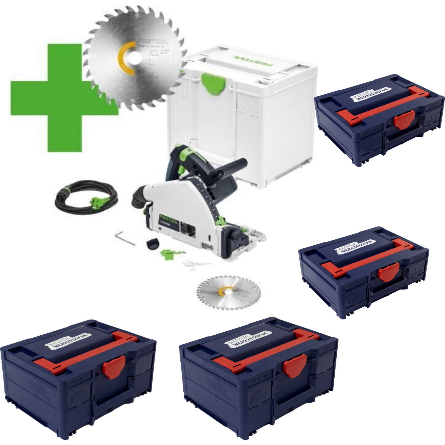 Festool Tauchsäge TS 55 F Master Edition 2023 mit 2 Sägeblätter im Systainer & EW Systainer