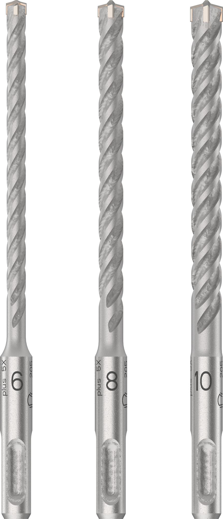 Bosch PRO SDS plus-5X Hammerbohrer-Set, 6/8/10 mm, 3-tlg.